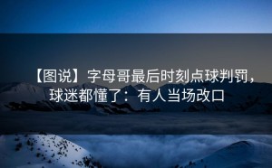 【图说】字母哥最后时刻点球判罚，球迷都懂了：有人当场改口