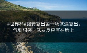 #世界杯#锡安复出第一场就遇复出，气到想笑，队友反应写在脸上