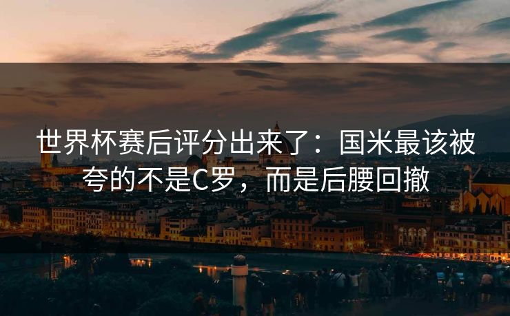 世界杯赛后评分出来了:国米最该被夸的不是C罗,而是后腰回撤 世界杯赛后评分出来了:国米最该被夸的不是C罗,而是后腰回撤