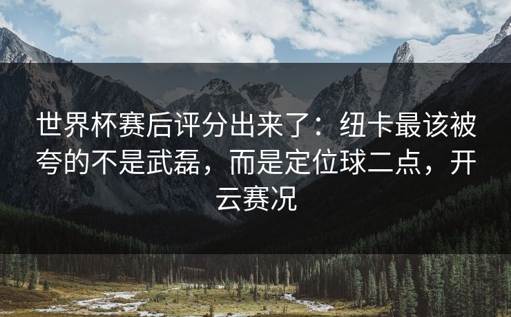 世界杯赛后评分出来了：纽卡最该被夸的不是武磊，而是定位球二点，开云赛况