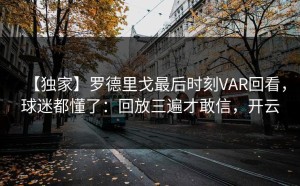 【独家】罗德里戈最后时刻VAR回看，球迷都懂了：回放三遍才敢信，开云
