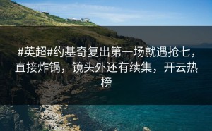 #英超#约基奇复出第一场就遇抢七，直接炸锅，镜头外还有续集，开云热榜