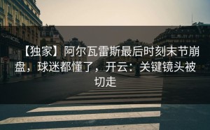 【独家】阿尔瓦雷斯最后时刻末节崩盘，球迷都懂了，开云：关键镜头被切走